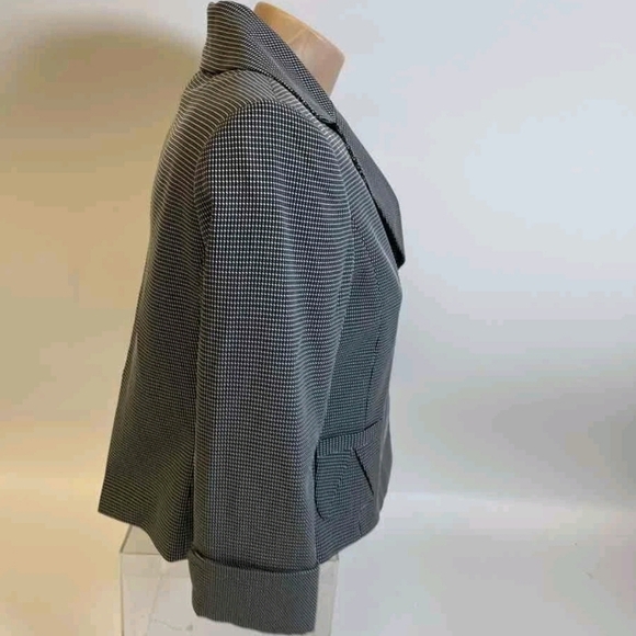 Nwt Tahari Women's Black and White Checkered Blazer Sz 4 Petite - Picture 4 of 5